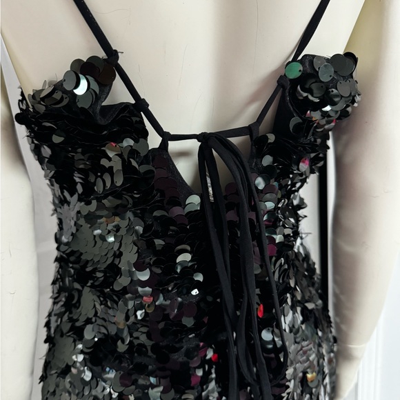 Free People Emerald Green Sequin Dress - Picture 9 of 12